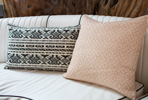 Hand-Loomed Blush Geometric Pillow- 20"x20"