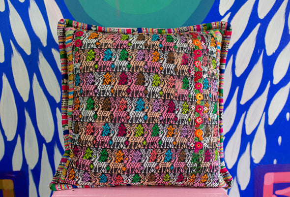 Hand-loomed Vibrant Colored Pillow