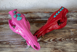 Large Pink with Silver Teeth Cruelty Free Hog Skull